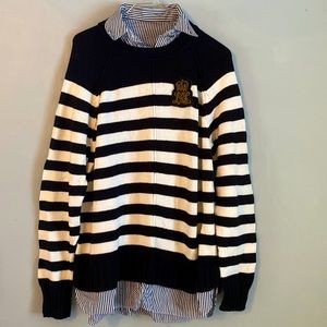 Lauren Ralph Lauren Striped Layered Sweater